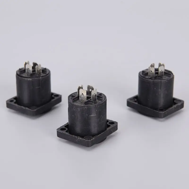 4 Pin Female Panel Cable Connector for for Head Ohm Small Square Seat Connector PCB Moun P9JD