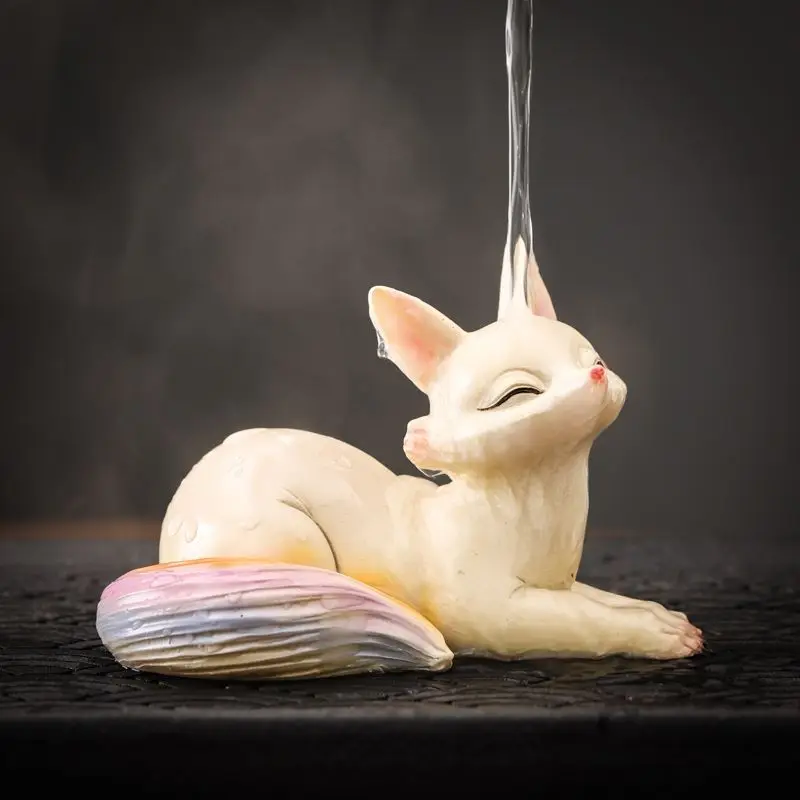 Fox tea pet decoration creative home fox tea play table decoration tray table set ceremony accessories
