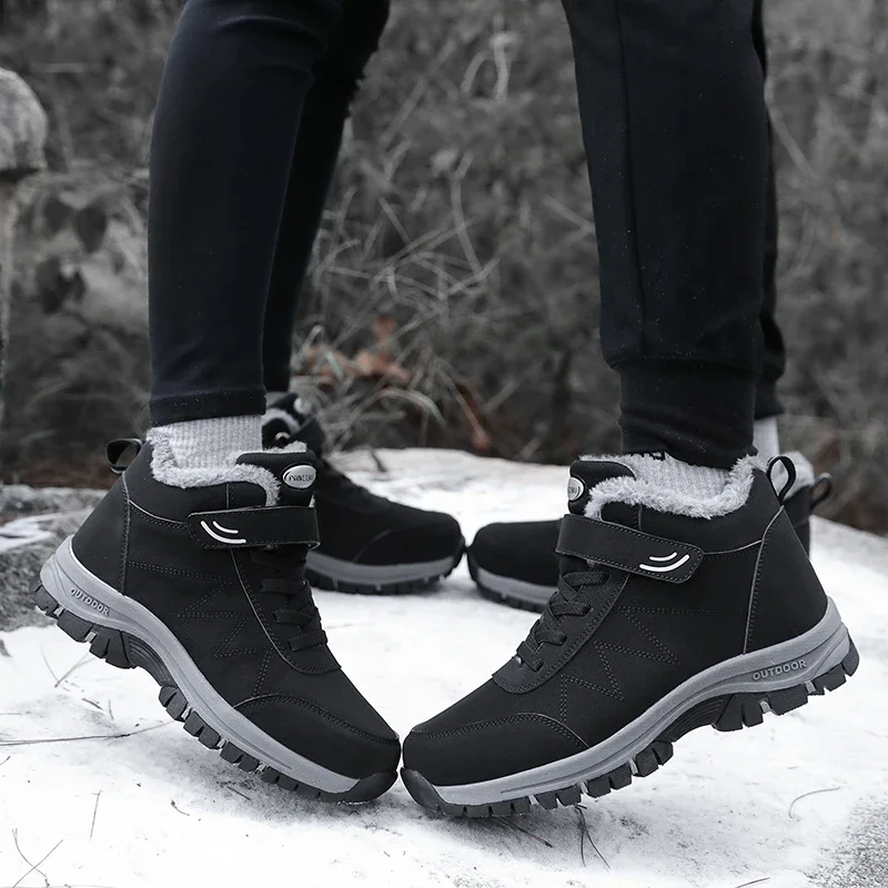 Winter Men Women Pu Leather Waterproof Sneakers Climbing Casual Shoes Unisex Outdoor Hiking Boots waterproof boots
