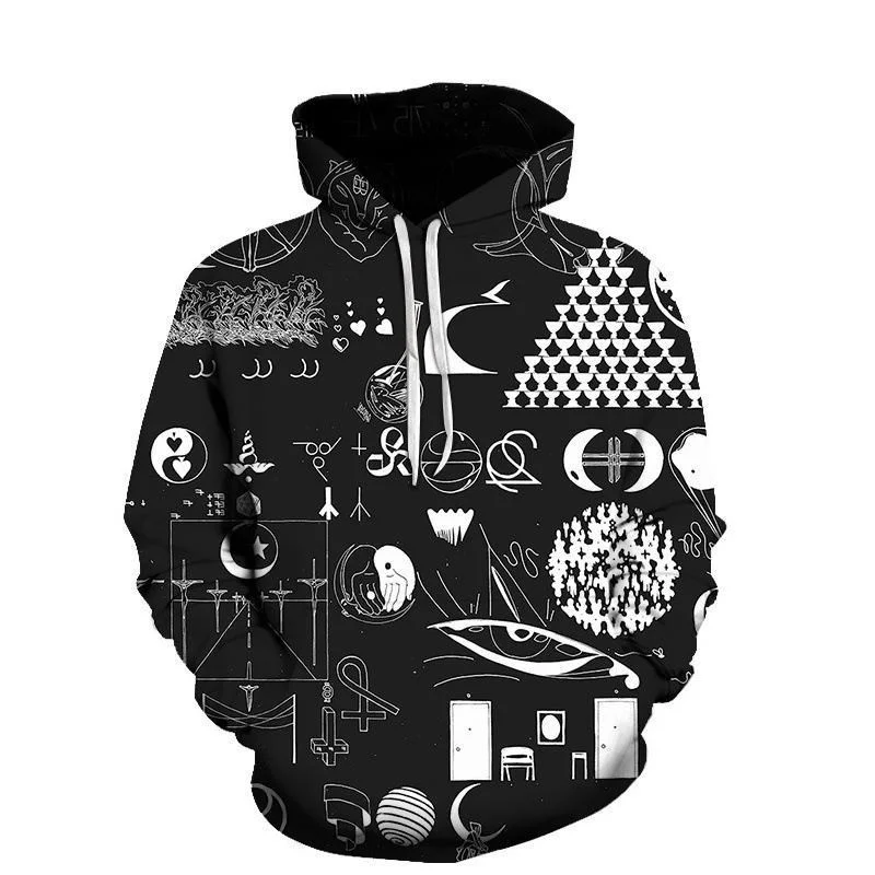 thumbnail image 1 of Sudadera con capucha con estampado 3D de álbum de fotos para hombre, sudadera con estampado de flores y hojas, sudadera informal, sudadera holgada, camisetas de manga larga, 1 of 4
