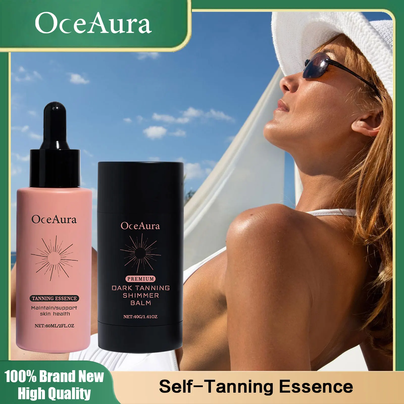 Self Tanning Serum for Body Tan Cream Promote Faster Skin Darkening Hydrating Prevent Dry Sunburn Enhance Melanin Liquid Bronzer