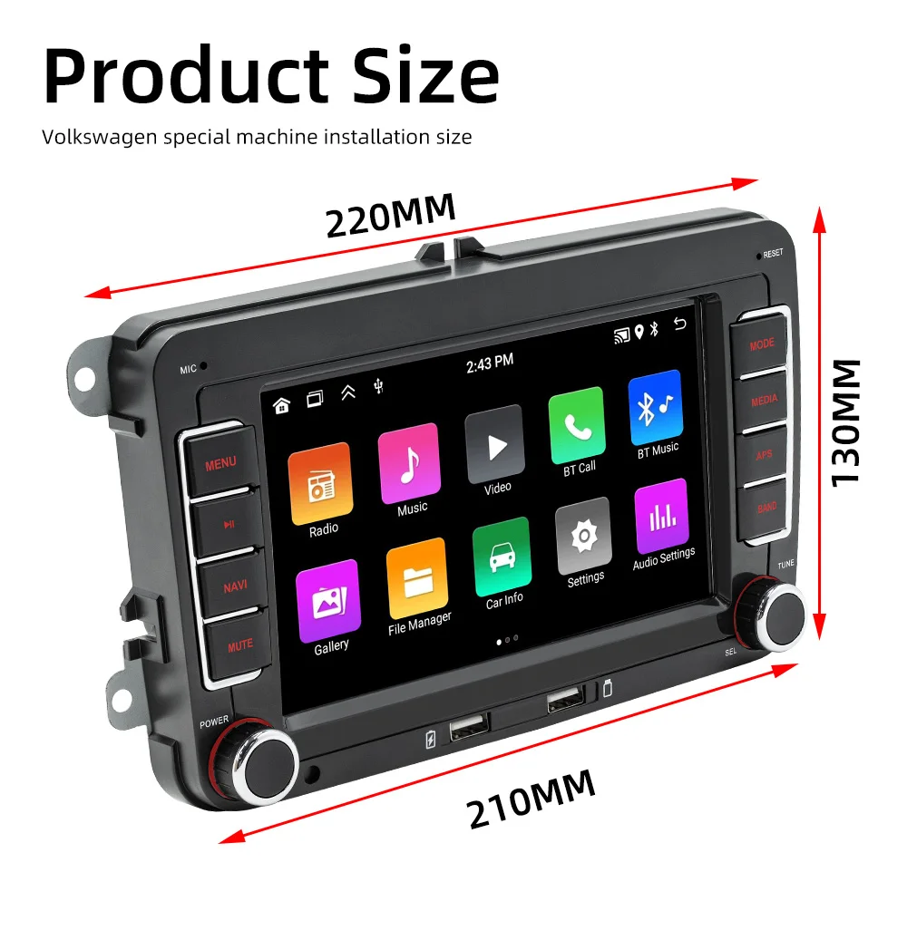 Sc2ad473dcdbd49f89acda2d8c327f7dbD Android 12 Autoradio Multimedia Player 2Din Car Radio for VW Volkswagen Golf 5 6 Passat B6 Jetta MK5 MK6 Car Intelligent Systems