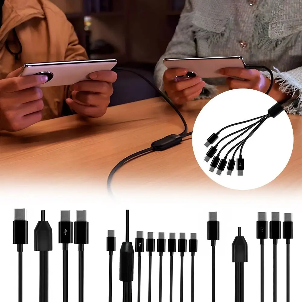 Enhanced USB Type-C Male Splitter Y Data Sync and Charge Connector Cable (Available in Multiple Lengths)
