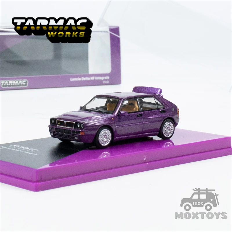 

Tarmac работает 1:64 Lancia Delta HF интегрированная Альта фиолетовая литая модель автомобиля