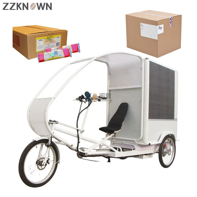 Triciclo eléctrico dos cajas de carga