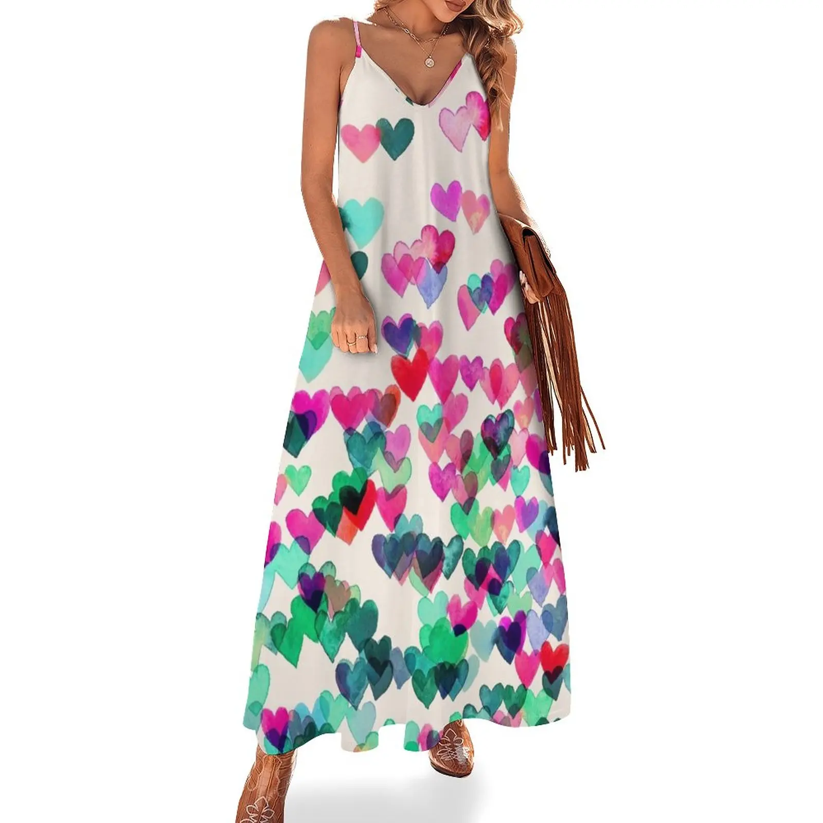 

Heart Connections II - watercolor painting (color variation) Sleeveless Dress elegant party dresses for women 2024 Summer skirt