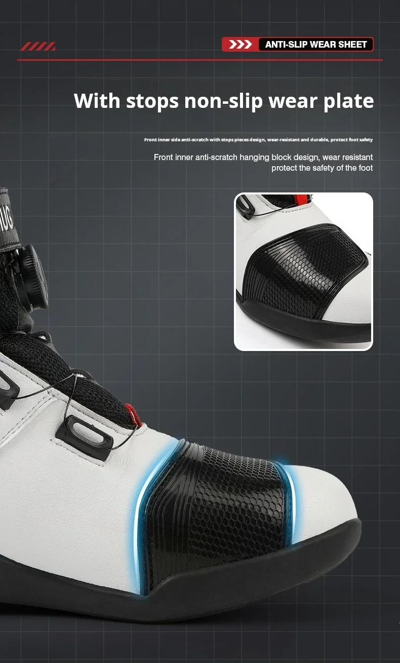 Men Outdoor Cycling Motorcycle Shoes Low-top Breathable Motorcycle Boots Size 8 Men main image 4