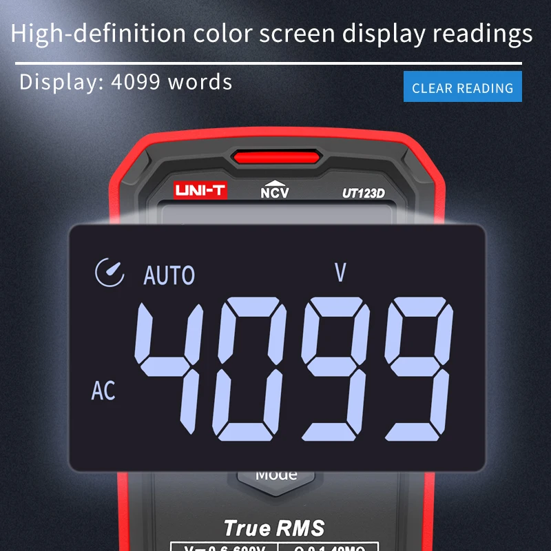 UNI-T UT123 Mini Digital Multimeter Automatic Professional 4000 Counts AC/DC Voltage Meter Current Resistance Temp NCV Tester