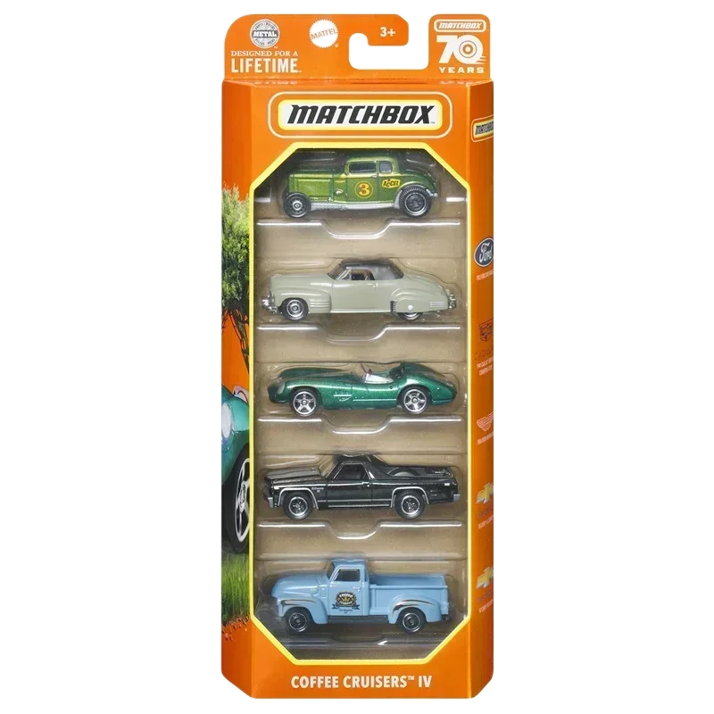 Collection Matchbox Tesla 20e Anniversaire - Lot De 5 Miniatures 1:64 (Model S, 3, X, Y, Roadster 2020)