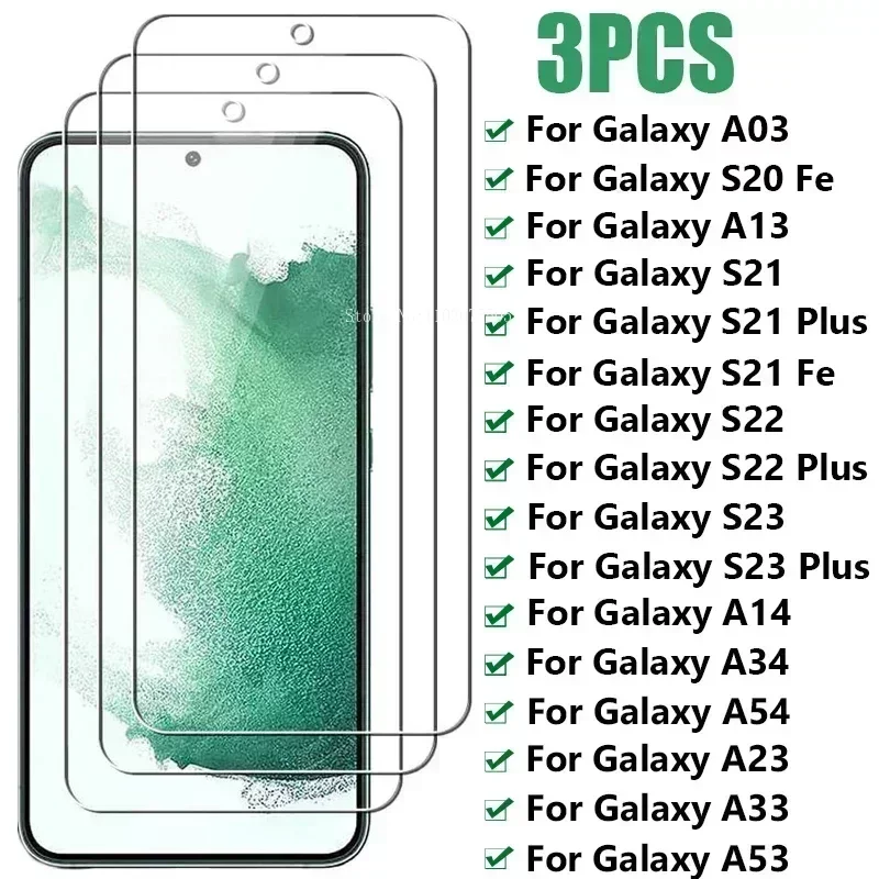 3-Pack Premium Tempered Glass Screen Protector Set