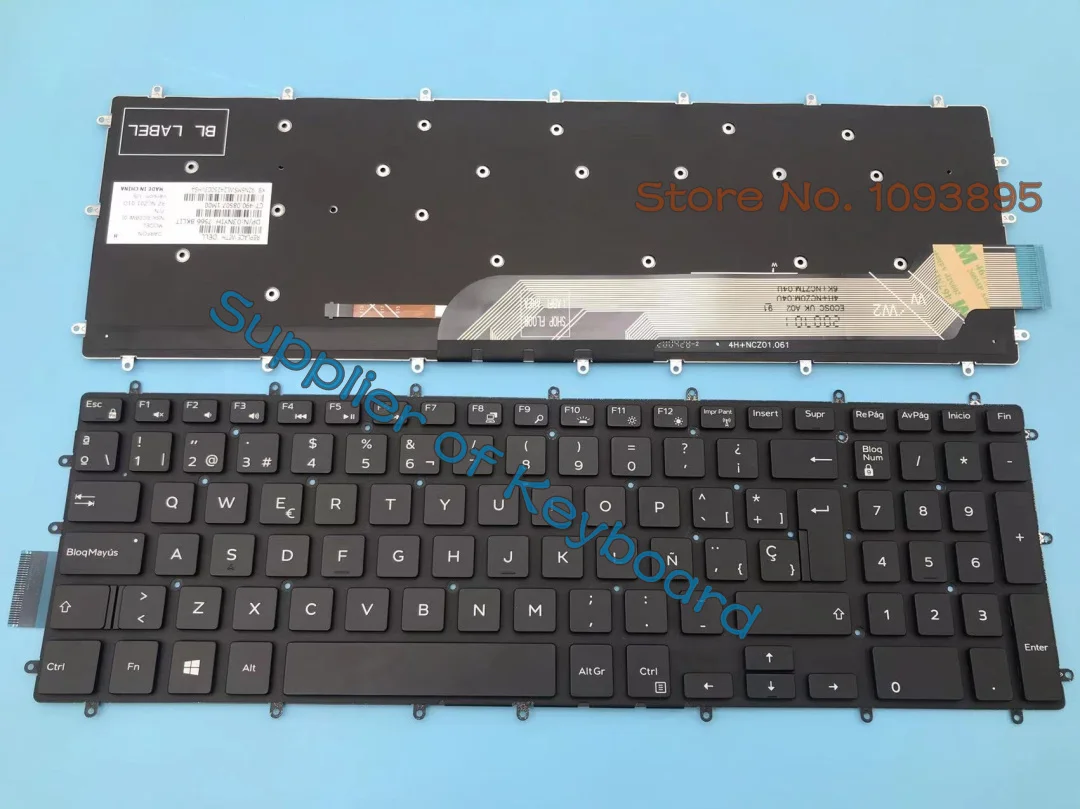 Teclado Latino e Espanhol Teclado Retroiluminado para Dell g3 15 3579 g3 17 3779 7779 Novo