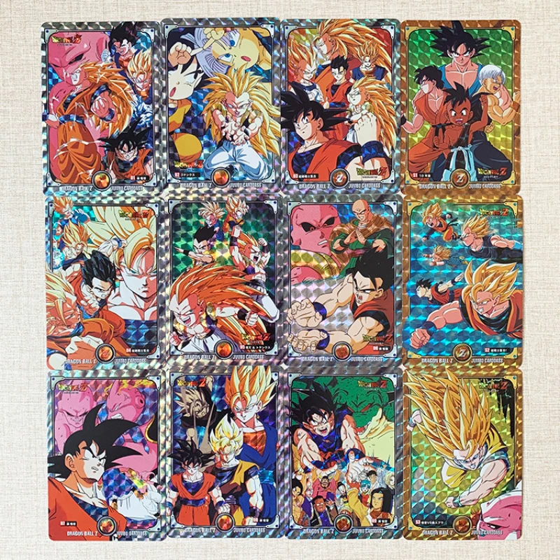 

12pcs/set Dragon Ball Anime Surrounding Super Saiyan Son Goku Vegeta Majin Buu Character Flashcard Children's Toy Birthday Gift