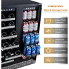 Phiestina Wine Beverage Refrigerator,24’’ Wine Cooler- 20 Bottles&78 Cans,Built-in/Freestanding Dual Zone Wine Fridge Glass Door 5