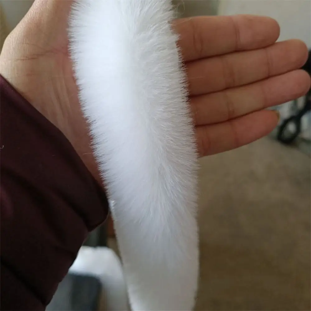 100cm Faux Rabbit Fur Tape Trimming Ribbon Furry Fluffy Sewing DIY Craft Scarf Collar 5cm