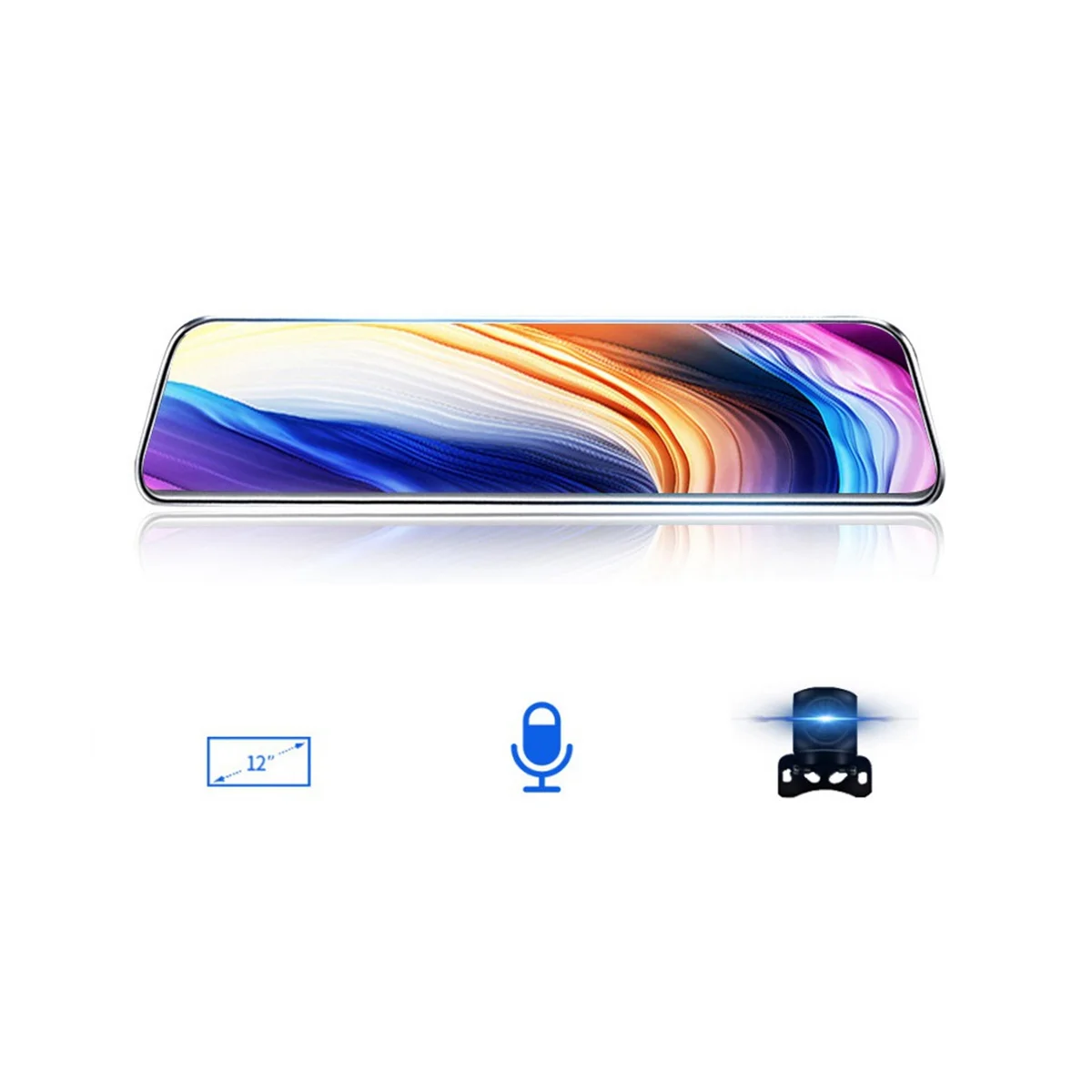 12 Pollici Car Dvr Streammedia Specchietto Retrovisore Registratore Dash Cam Dual Lens Dashcam Mirror 1080P Video Ips Touch Screen