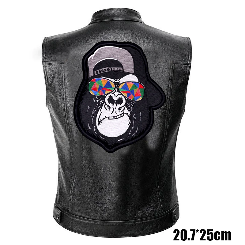 Lederjacken- und Jeans-Patches: Große, aufbügelbare Rückenpatches für Kleidung, DIY, Motorrad, Biker, Punk – Aufnäher und Abzeichen – Detail 11