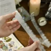 6pcs Floaty Lace PET Tapes Set Transparent Flower Adhesive Masking Tape Decoration Stickers Diary DIY Art A7574 6