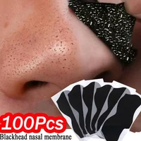 100pcs Nose Blackhead Remover Mask Deep Cleansing Skin Care Shrink Pore Acne Treatment Mask Nose Black dots Pore Clean Strips 1