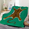Adler warm retro soft plush blanket Tiger j-Jonathan for sofa living room office Moroccan Ethnic bedroom travel Rug gift Flannel 3
