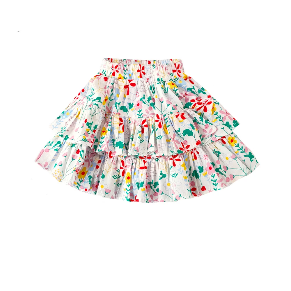Sweet Girls Princess Ruffled Cake Skirts for Summer