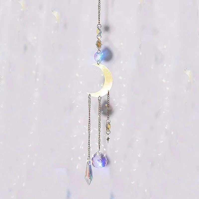 1PCS AB Crystal Suncatcher Window Sun Catchers Hanging Drop Pendant Rainbow Maker Home Garden Decoration 6