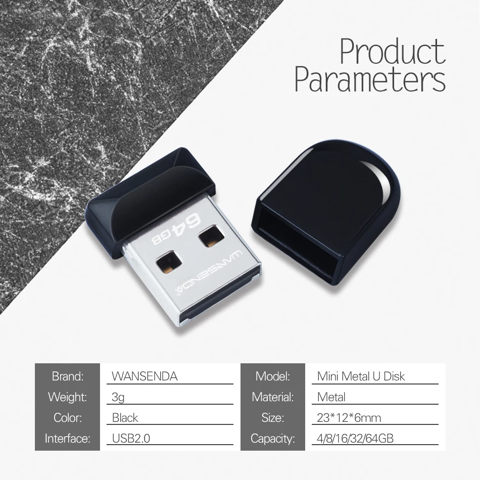 USB Flash Drive Wansenda USB Flash Drive 64GB 32GB 16GB 8GB 4GB Super Tiny Pen Drive Waterproof USB Memory Stick usb flash drive flash drive