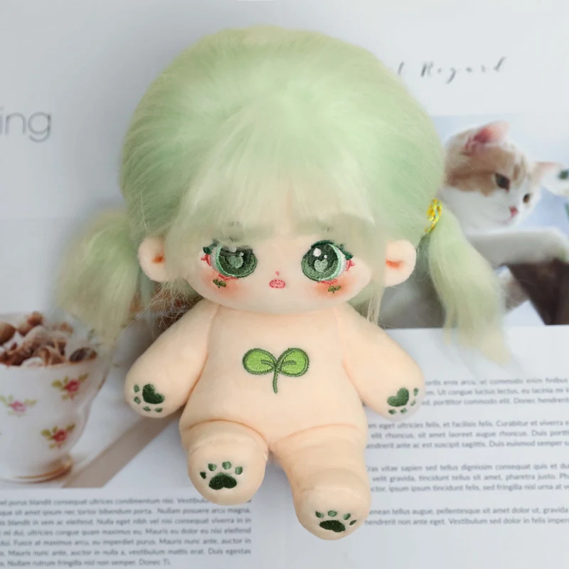 thumbnail image 1 of Muñeca de algodón de felpa Kawaii para niñas, muñeco de súper estrella de peluche, lindo cuerpo gordo, vestido de mariposa, puede cambiar la ropa, regalo, 1 of 5