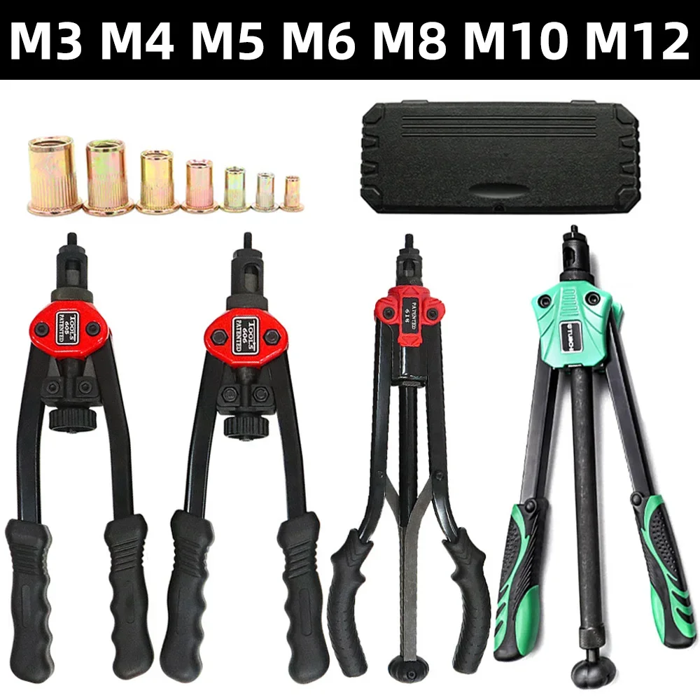 Rivettatrice Adattatore per Trapano Avvitatore M3 M4 M5 M6 M8 M10 in Valigetta