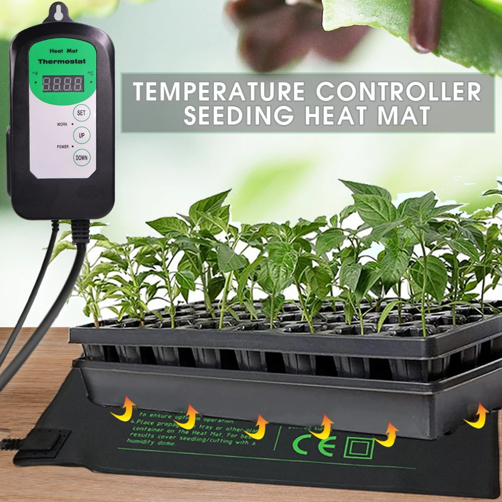 110/220V Garden Plants Heating Mats with Adjustable Temperature Controller for Seed Start Seedlings Heater Nursery Grow Warm Pad