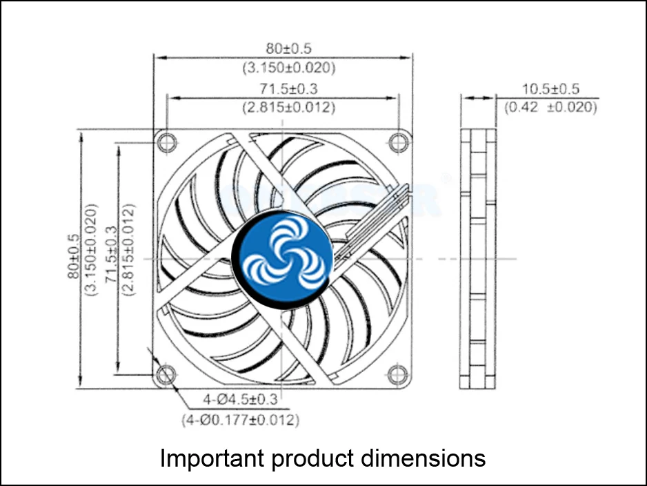 cpu, 5v, 12v, 24v, 80x80x10mm, dissipador de