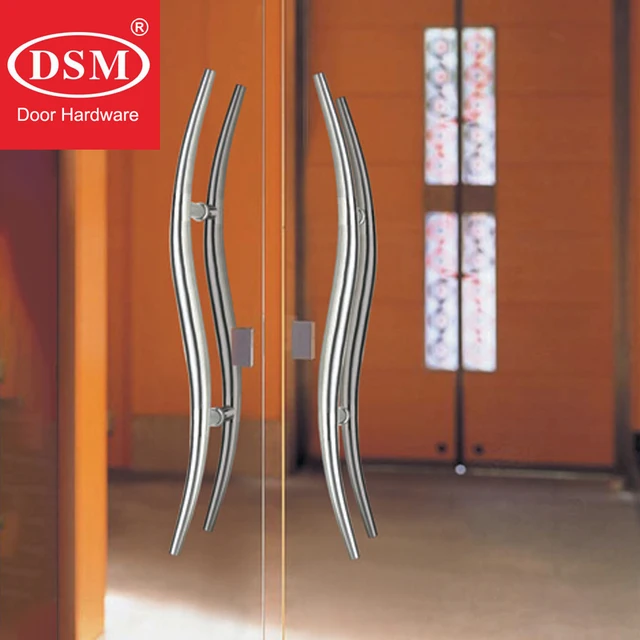 Maniglia Per Porta Doccia In Vetro - Acciaio Inox 304 - Distanza Fori 225mm - Foto 5