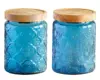 Vintage Glass Kitchen Storage Jar Kitchen and Pantry Glass Storage with Airtight Wood Lid for Cookies Candy Coffee Tea 4