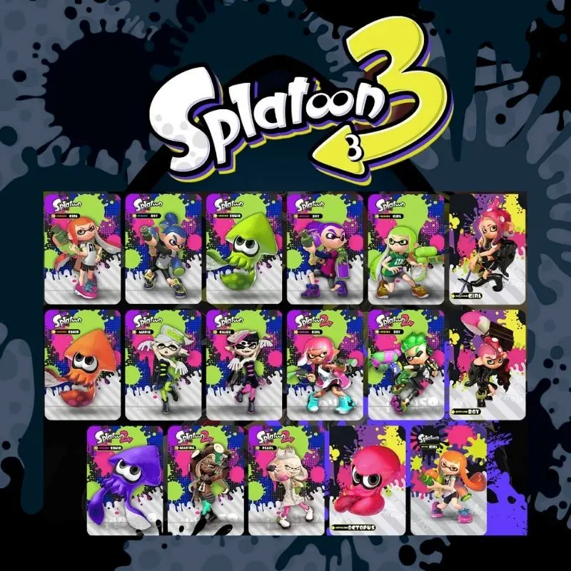 New Splatoon Cards Mini Nfc Full Set Of Card For Splatoon3 For Switch