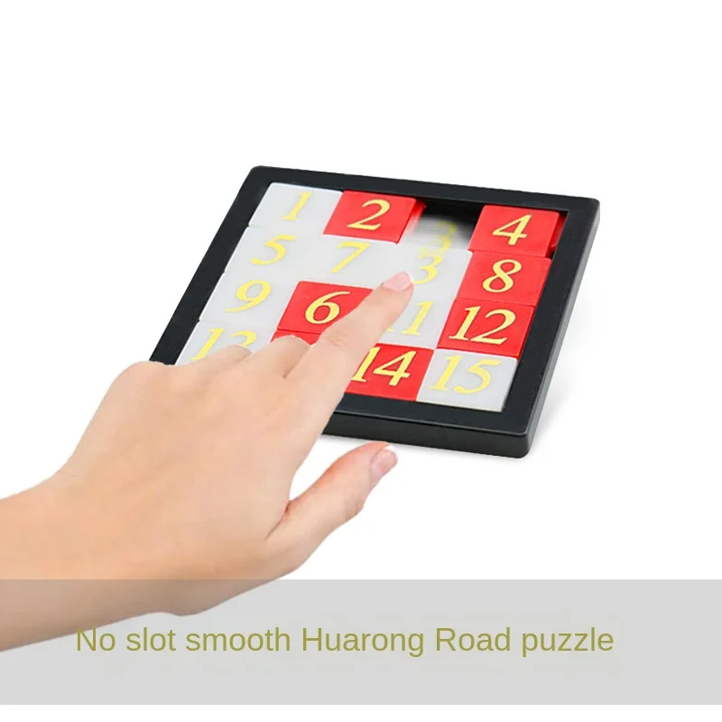 Sliding Puzzle Puzzle White Three-dimensional Preschool Toys Digital Slide Red Game Huarong Road Early Education Square