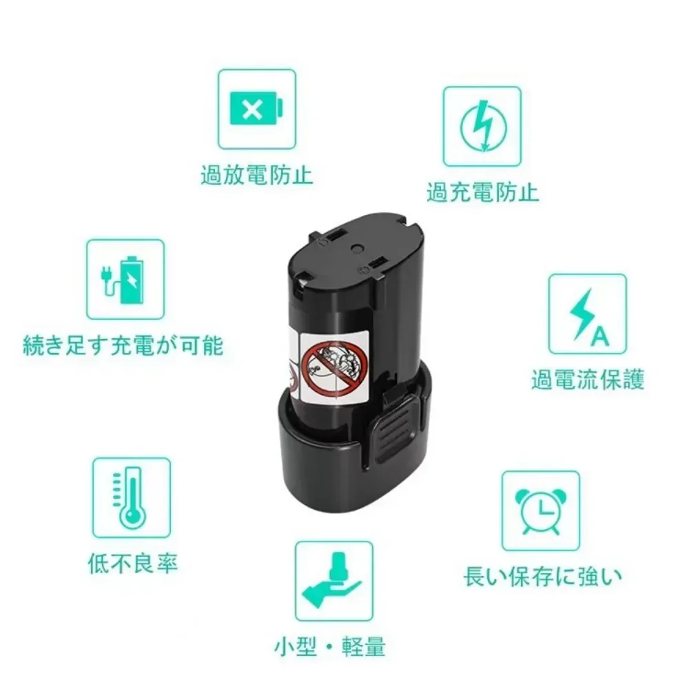 3000mAh for Makita 7.2V BL7010 BL0715 DF010 DF012 DF022 194355-4 194356-2 198000-3 Electric Tools Screwdriver Battery Charger