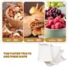 4 Pcs Square Paper Lace Plate Party Trays for Serving Food Utensils Dessert Fruit Platters Cardboard and Parties 2