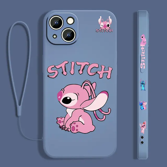 Funda para iPhone 15 Plus Oficial de Disney Stitch Trepando - Lilo