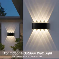 Aluminium,Applique murale led intérieur,Etanche IP65,applique murales exterieur,lampe jardin,Up Down,Luminaire murale pour Chambre Salon Escalier Couloir Hall Pathway Porche 1