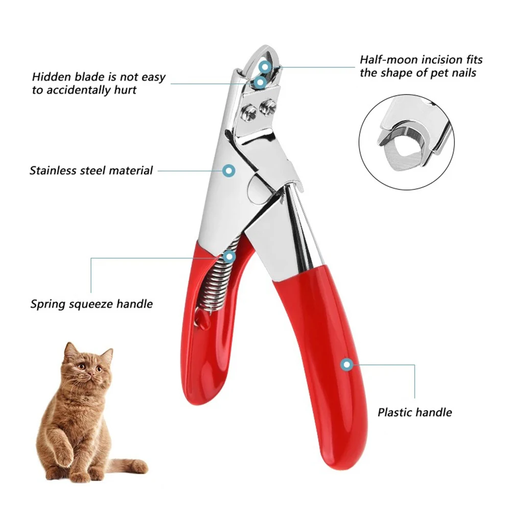 Dog Nail Cutter Type U Word False Tips Professional Nail Clippers Straight Edge Cutters Manicure Pliers Guillotine Capsule