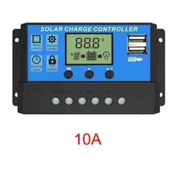 Advanced Solar Charge Controller with LCD Display and Dual USB Charging Ports (10A)