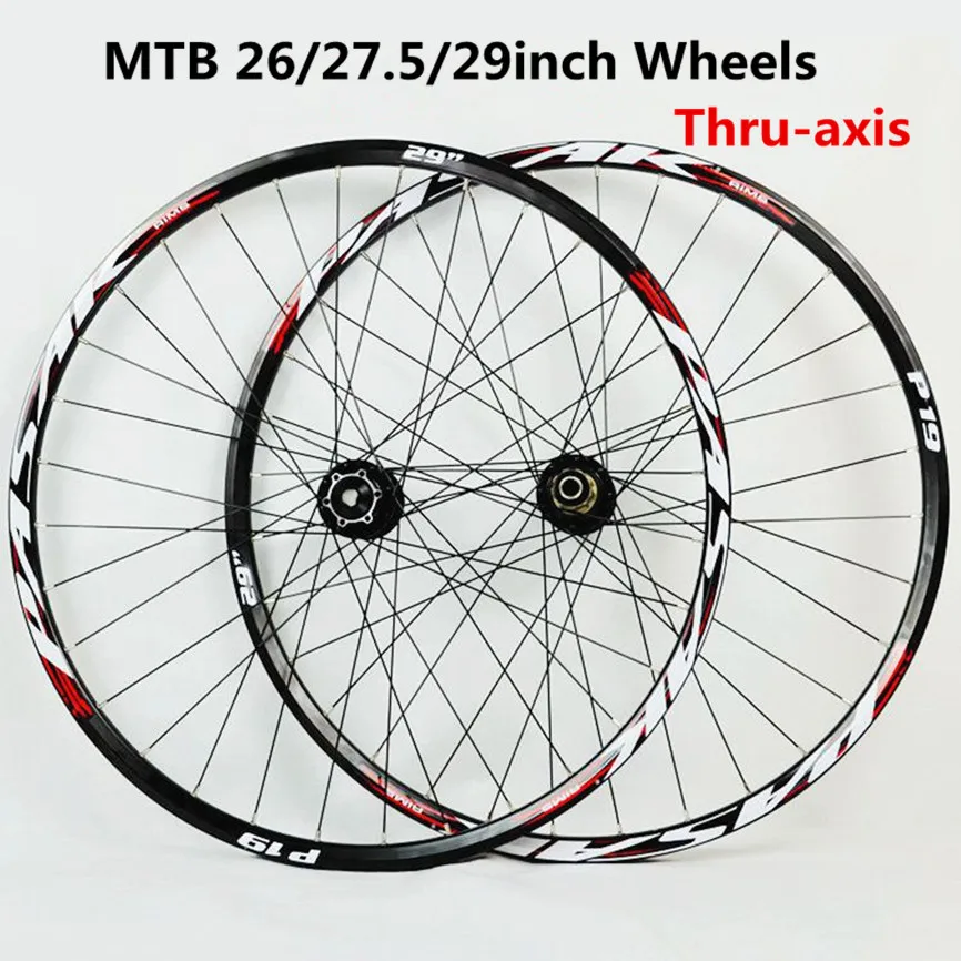 

JKLitepro PASAK MTB 26/27.5/29inch Thru-axis Sealed Bearing Wheels Mountain Bike Soft Tail Downhill Axle 12*142 Rim Wheelset