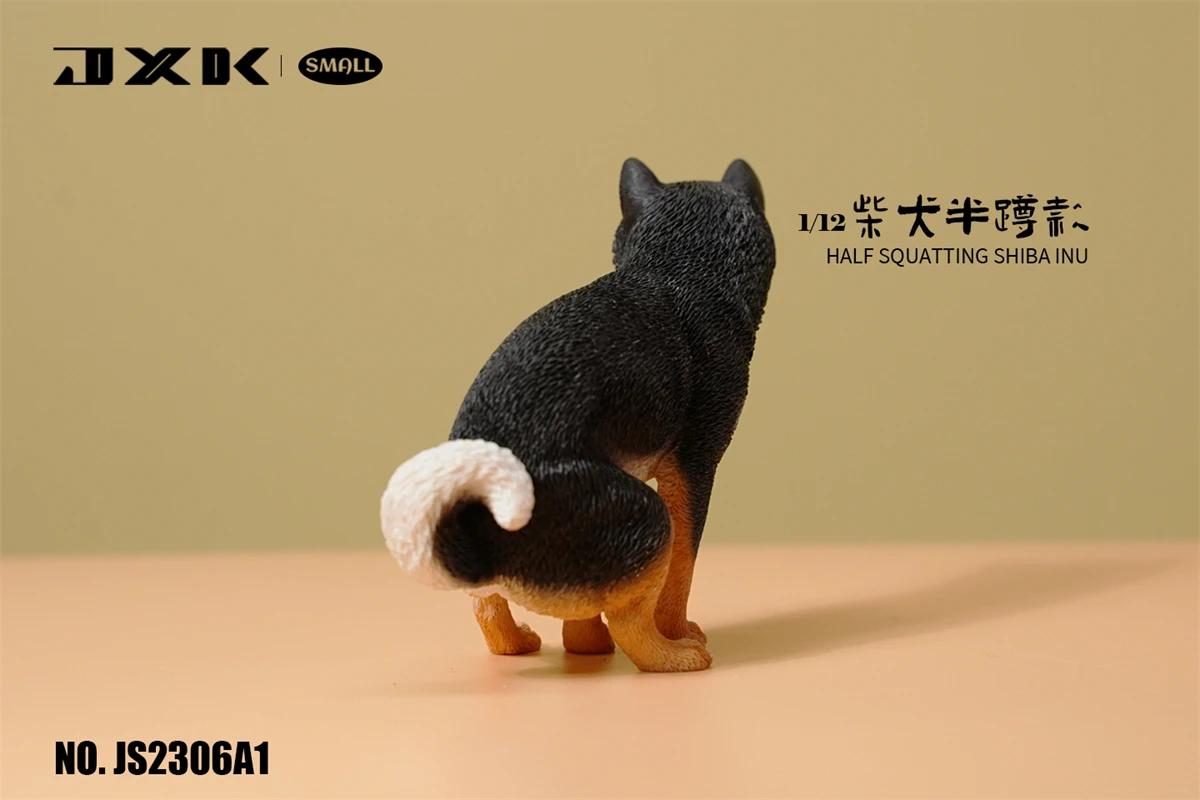 JXK 1/12 Small Shiba Inu Pet Dog Figure Cute Creative Animal Model