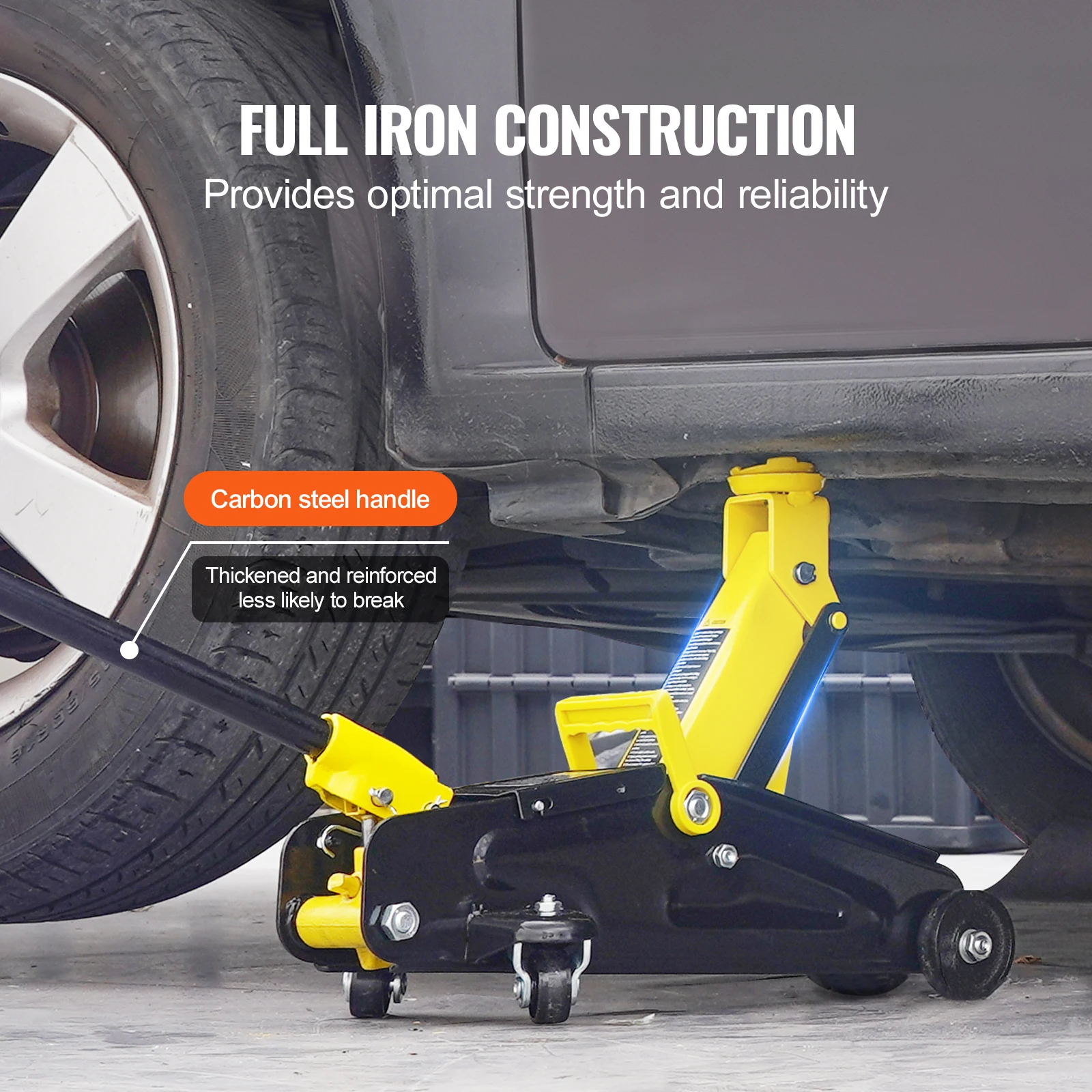 Heavy Duty Iron Hydraulic Floor Jack for Car Maintenance