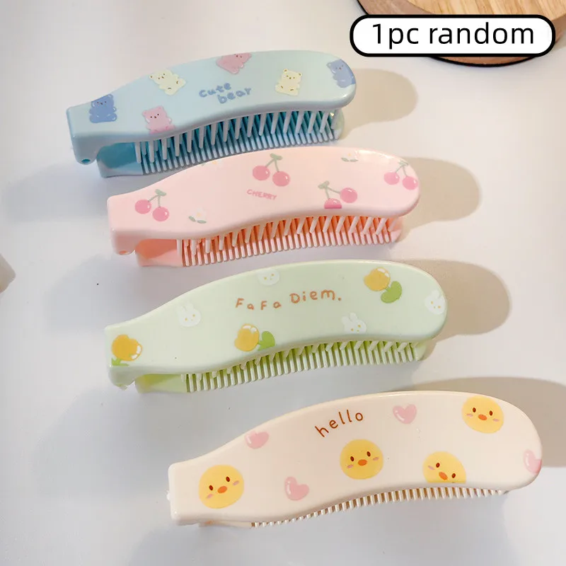 1pc Mini Baby Girls Hairbrush Cute Cartoon Bear Bunny Puppy Hair Comb Small Portable Fold Kids Girl Hair Brush Accessories