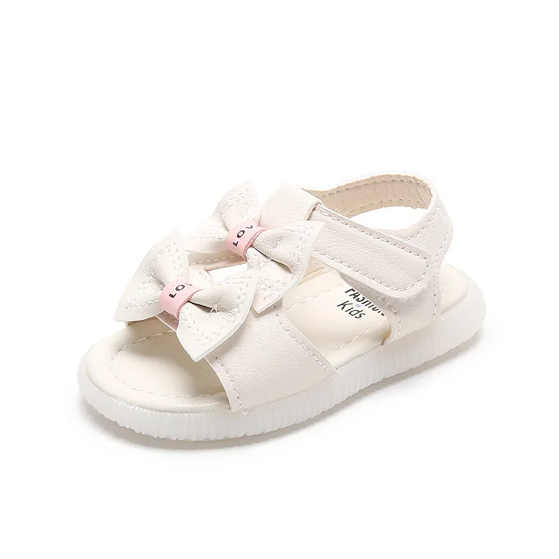 Summer Korean Style Baby Sandals Kawaii Bowtie Girls Toddler Shoes Soft Sole Antislip Infant Baby 1 Year Shoes First Walkers 3