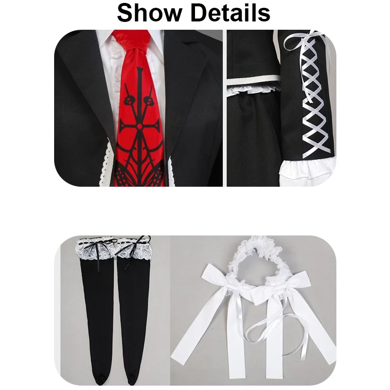 Yasuhiro Taeko Cosplay Costume Danganronpa Celestia Ludenberg Wigs Woman Lolita Uniform Skirt Halloween Party Dress 0 (7)