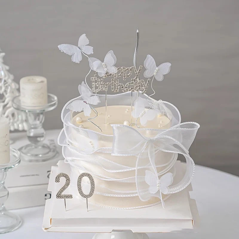 Glitter Alloy Rhinestone 0-9 Number Cake Toppers Gold Silver Digital Cupcake Topper Wedding Birthday Party Dessert Decorations, cake topper,cake toppers