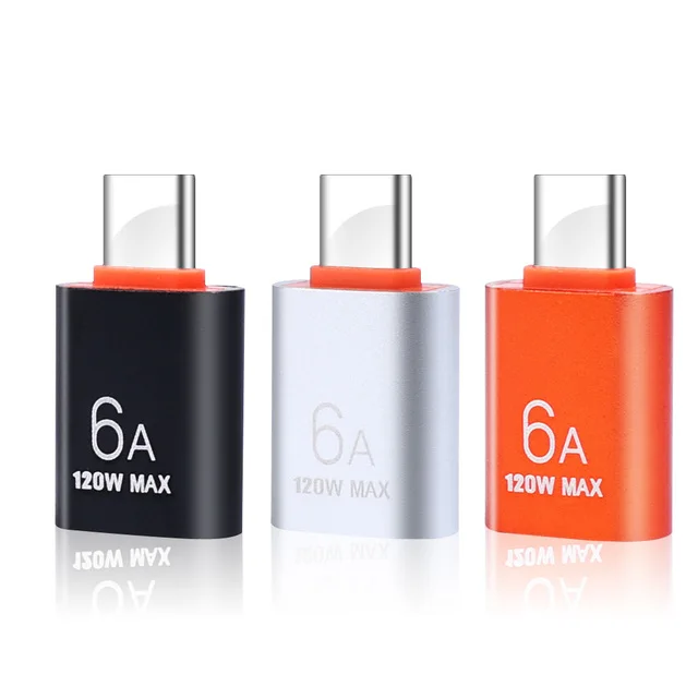 OTG Adapter 6-1Pcs 6A Type C Female To USB A Male OTG Adapter USB-C Converter For Macbook Xiaomi Samsung Oneplus Cable Connector Adaptor