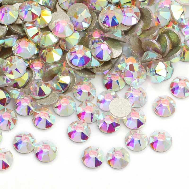 

2088 Non Hotfix Glass Crystals Flatback Stickers for Nails Art Face Decoration No Glue Glitter Rhinestones For Clothes Dresses