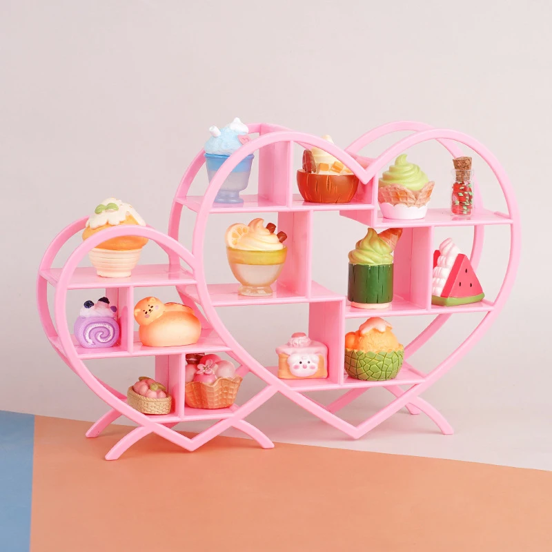 Heart-Shaped Nostalgic Display Stand for Miniatures and Dollhouses